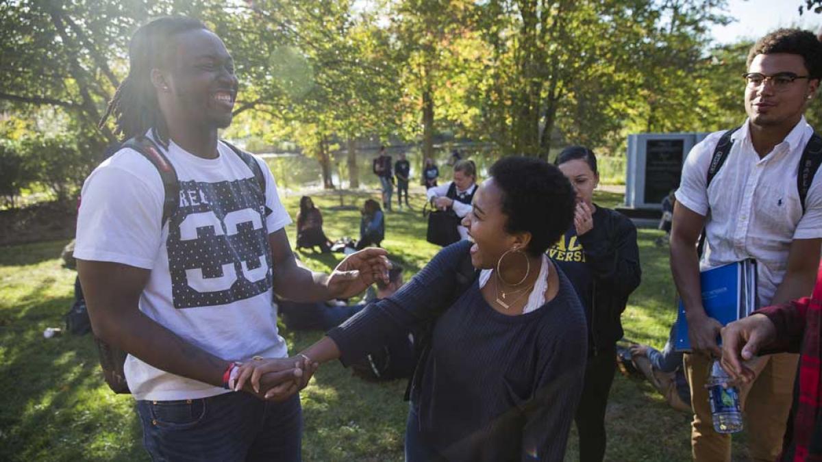 Students smiling.