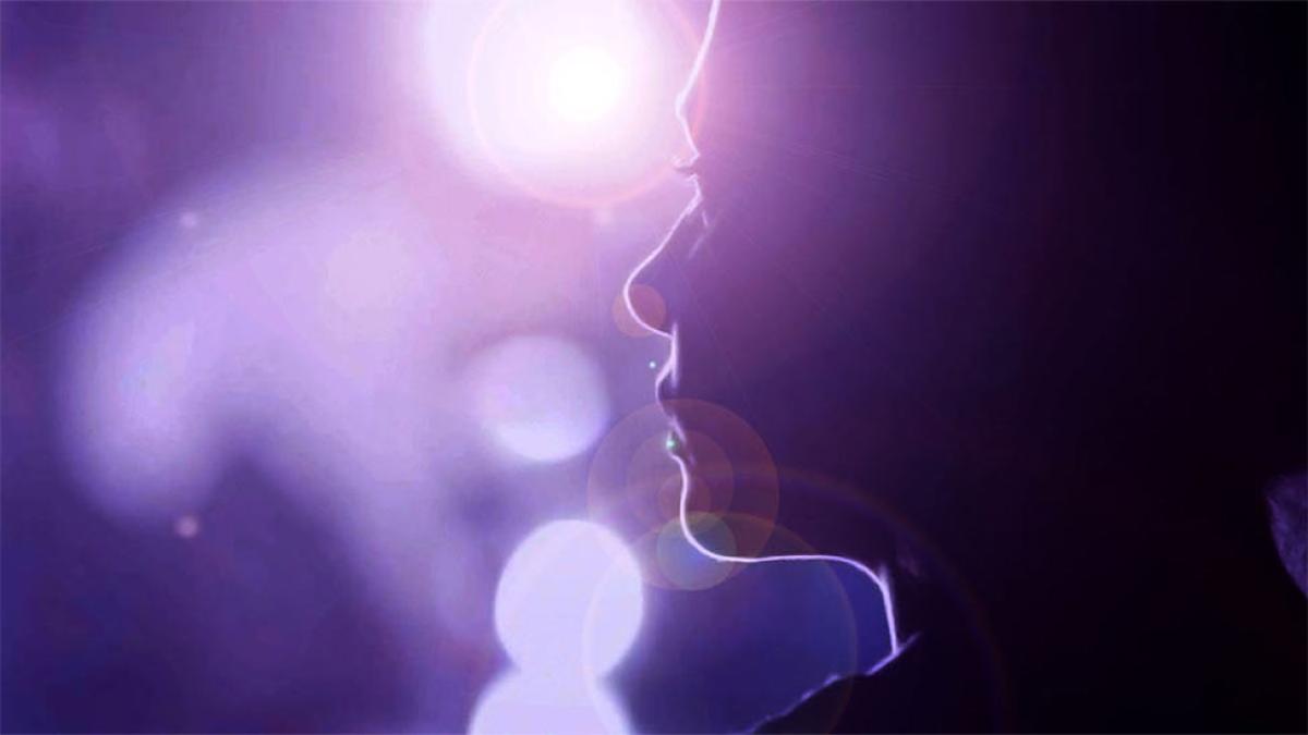 Performer silhouette on stage