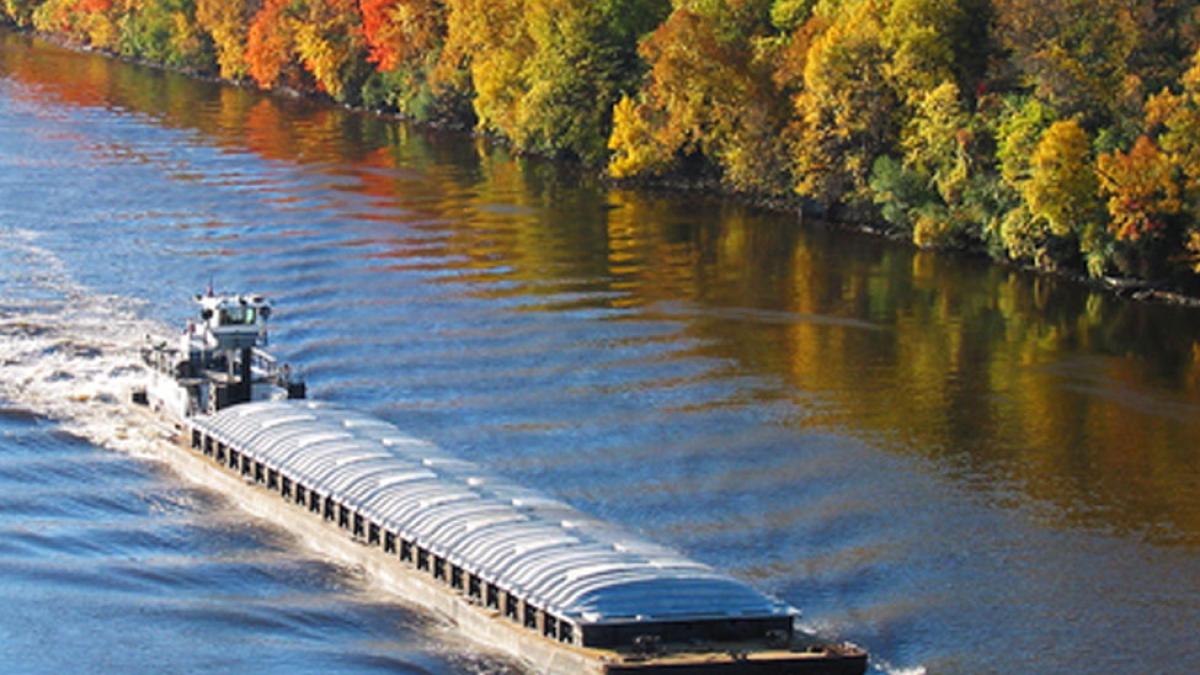 Large boat sailing down the Hudson