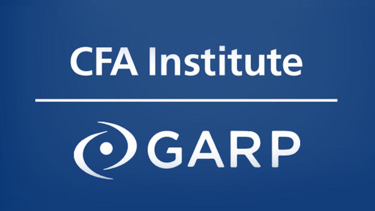 logos of CFA Institute and Global Assocation of Risk Professionals (GARP)