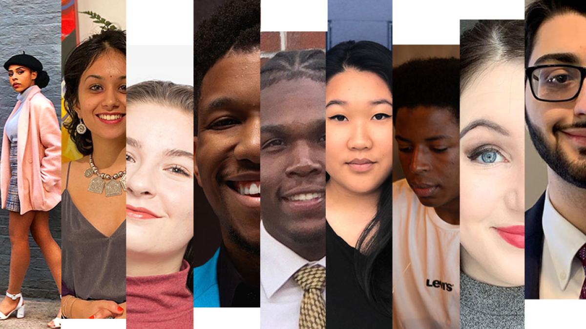 Collage of faces across genders and races 