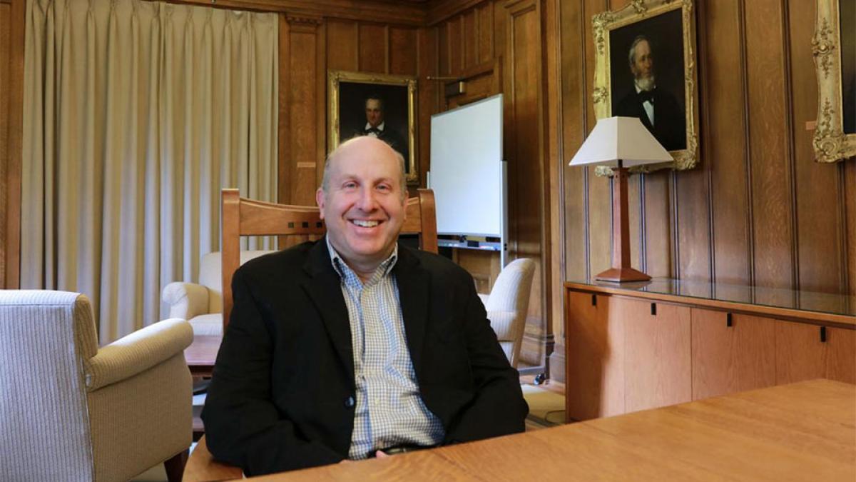 President Marvin Krislov in his office