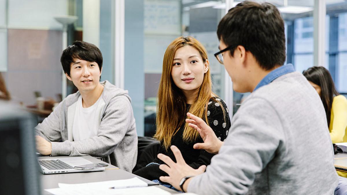 Group of students working on their computers.