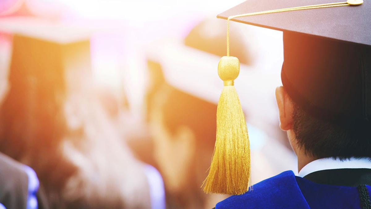 close up of graduating students 