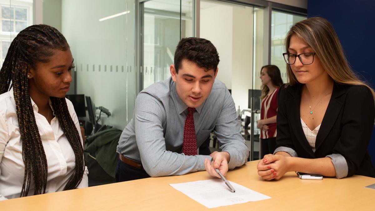 Pace students at a Career Services workshop