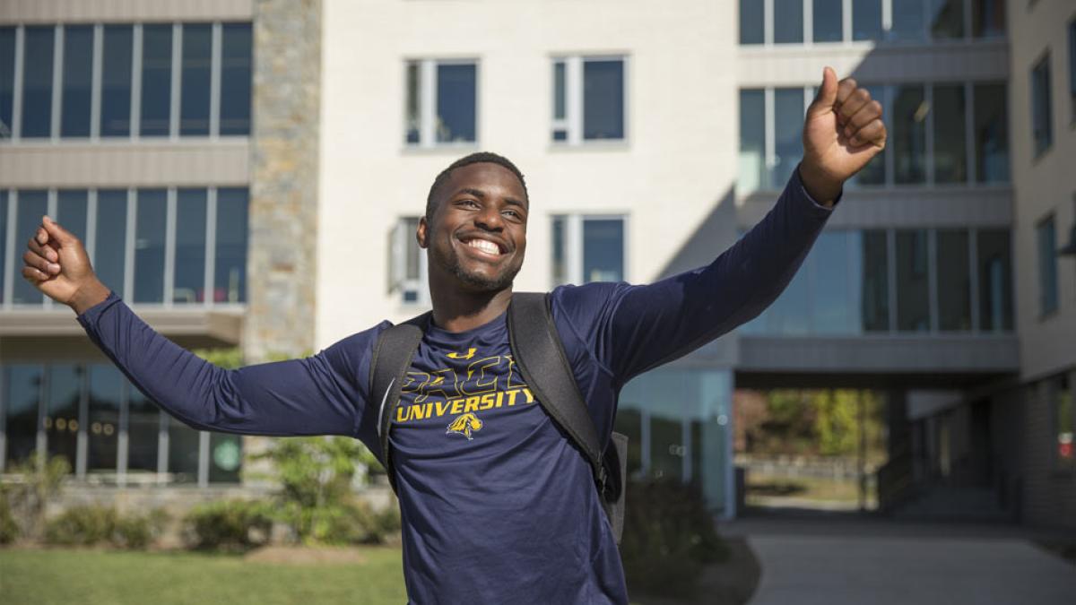 young man smiling