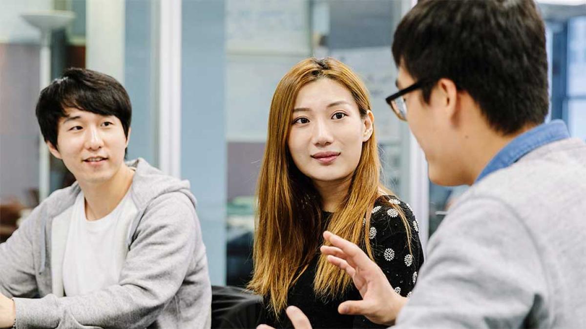 International students in the computer lab at Pace University