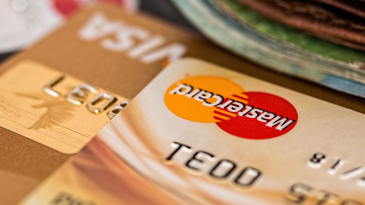 several credit cards on a table