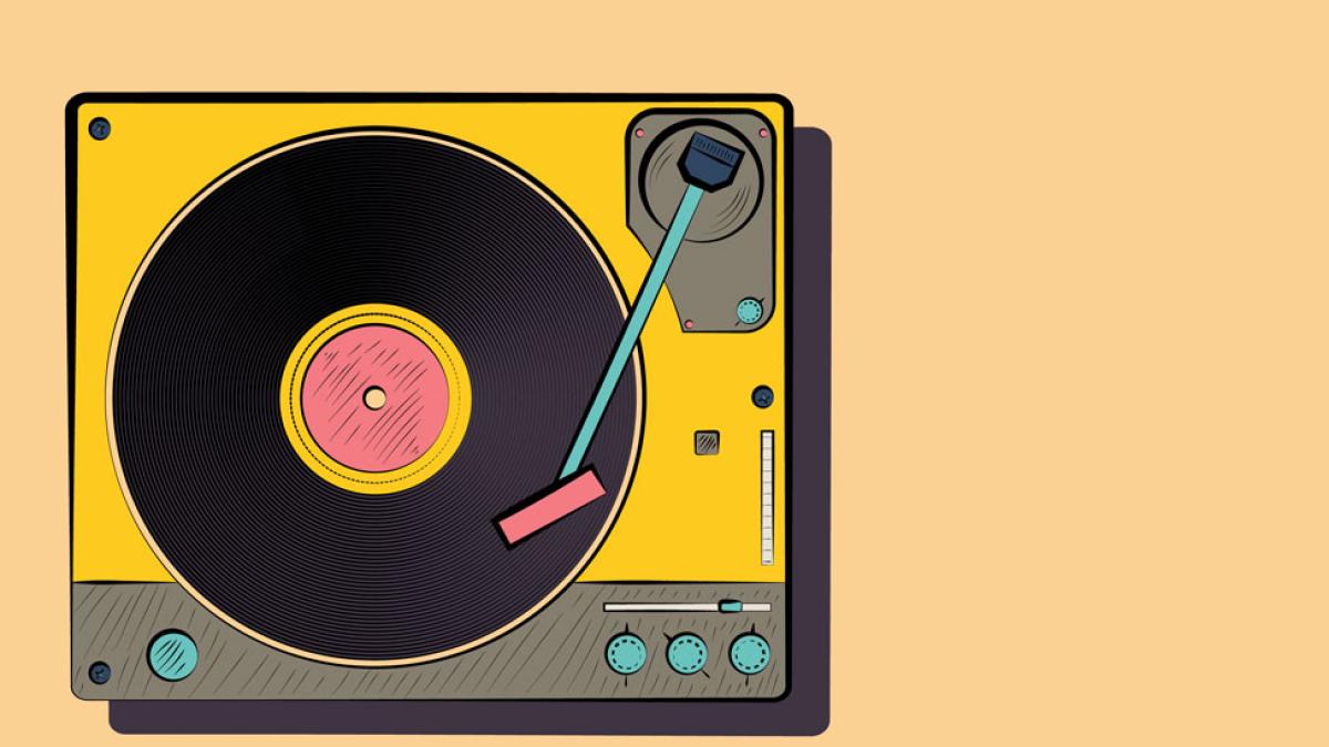 illustration of a record player