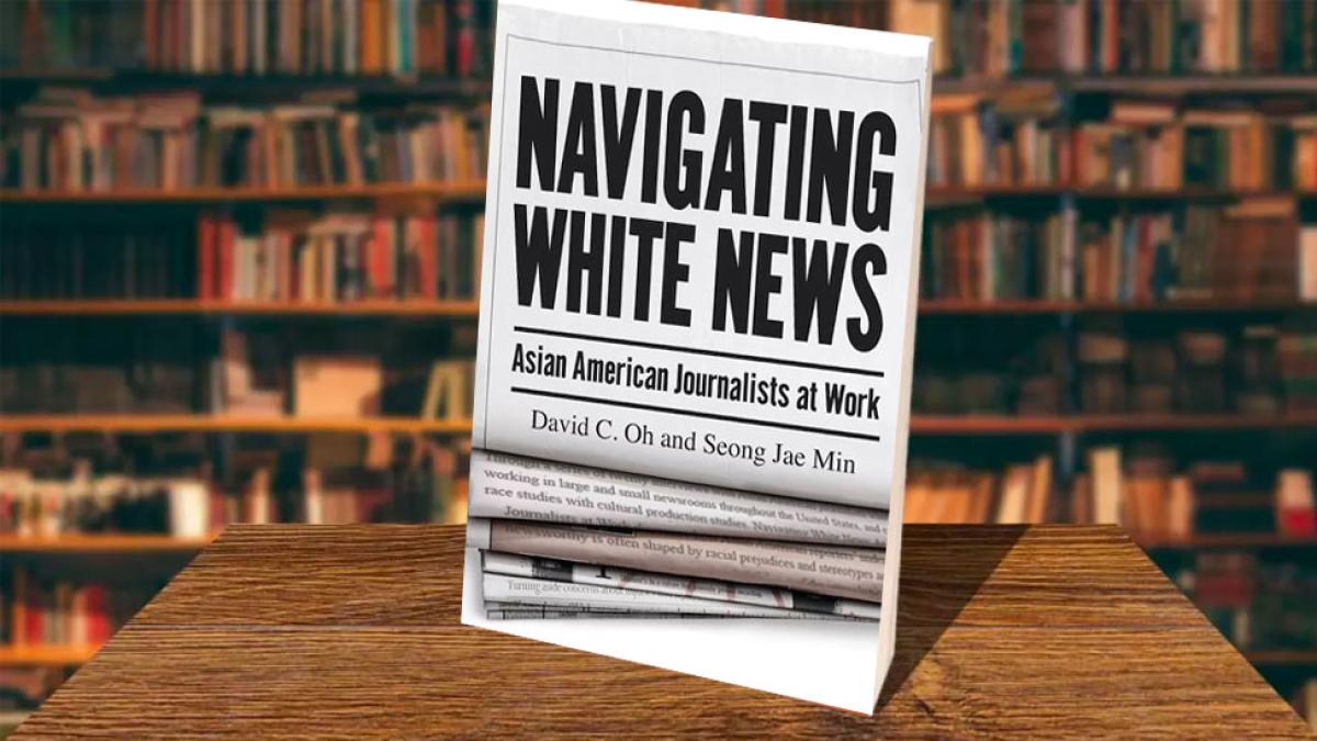 navigating white news book cover