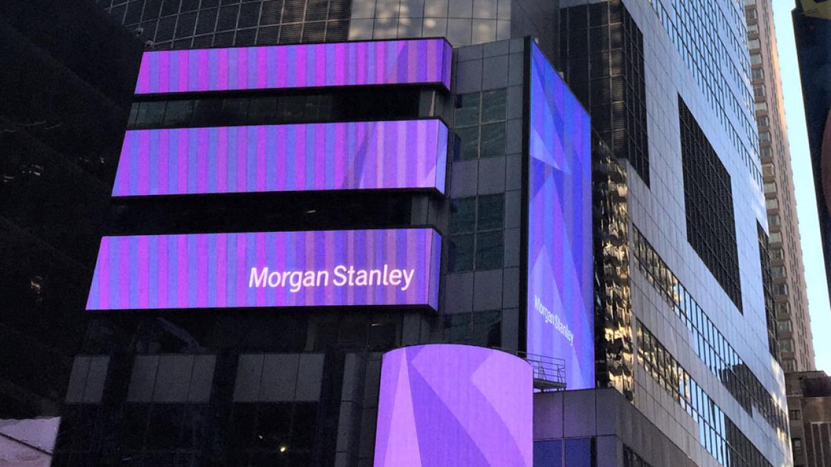 Morgan Stanley global headquarters at 1585 Broadway in Times Square, New York NY
