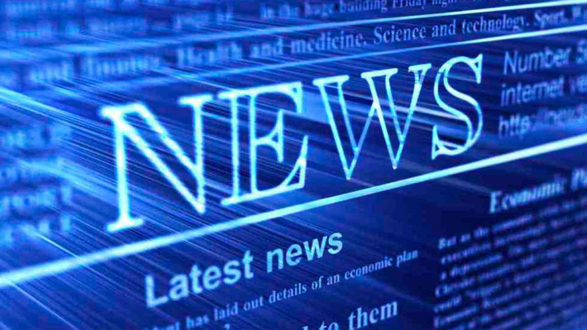 news headlines across a blue background with the word "News" in large font