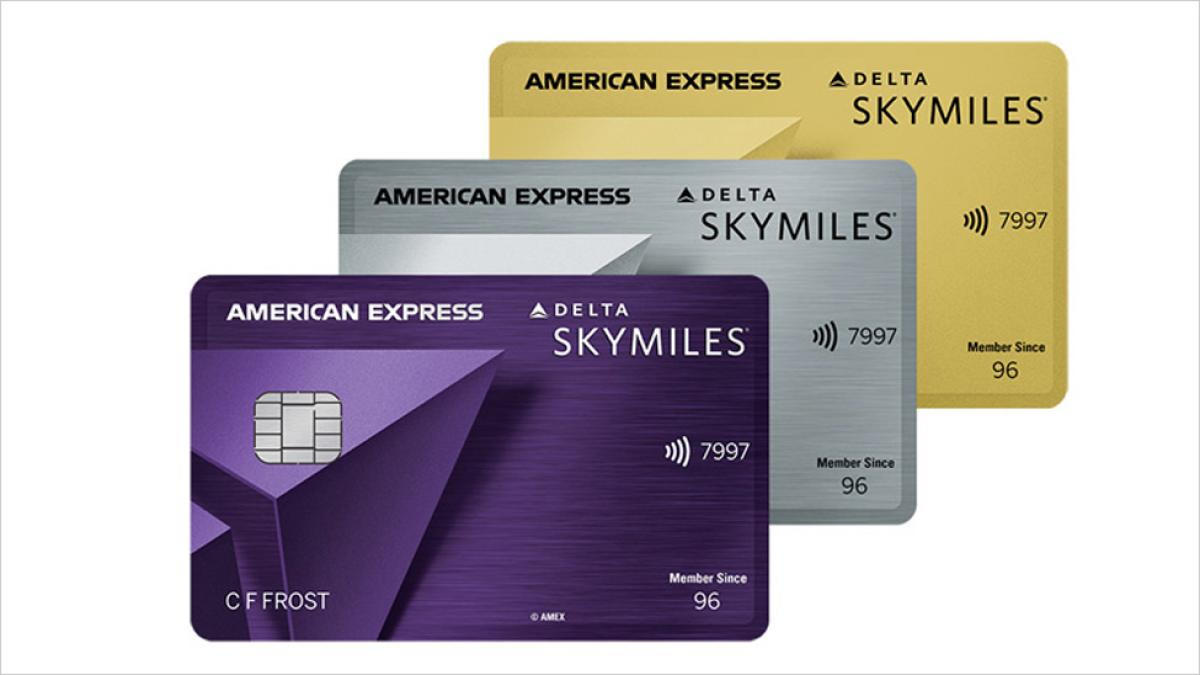 three Delta airline American Express credit cards