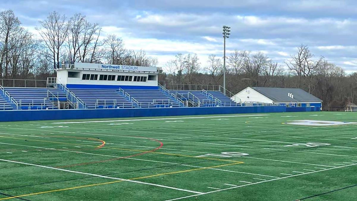 Landscape photo of Northwell Stadium on Pace's Westchester Campus