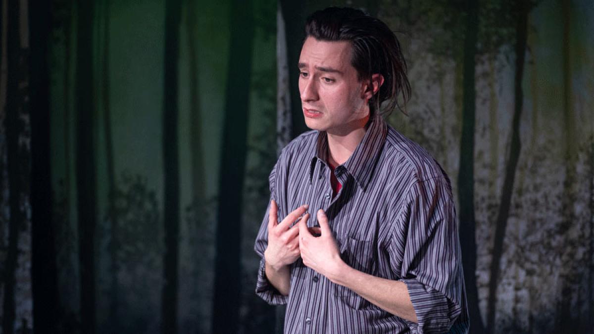 Student from the Pace University Sands College of Performing Arts performing the play "The Laramie Project"