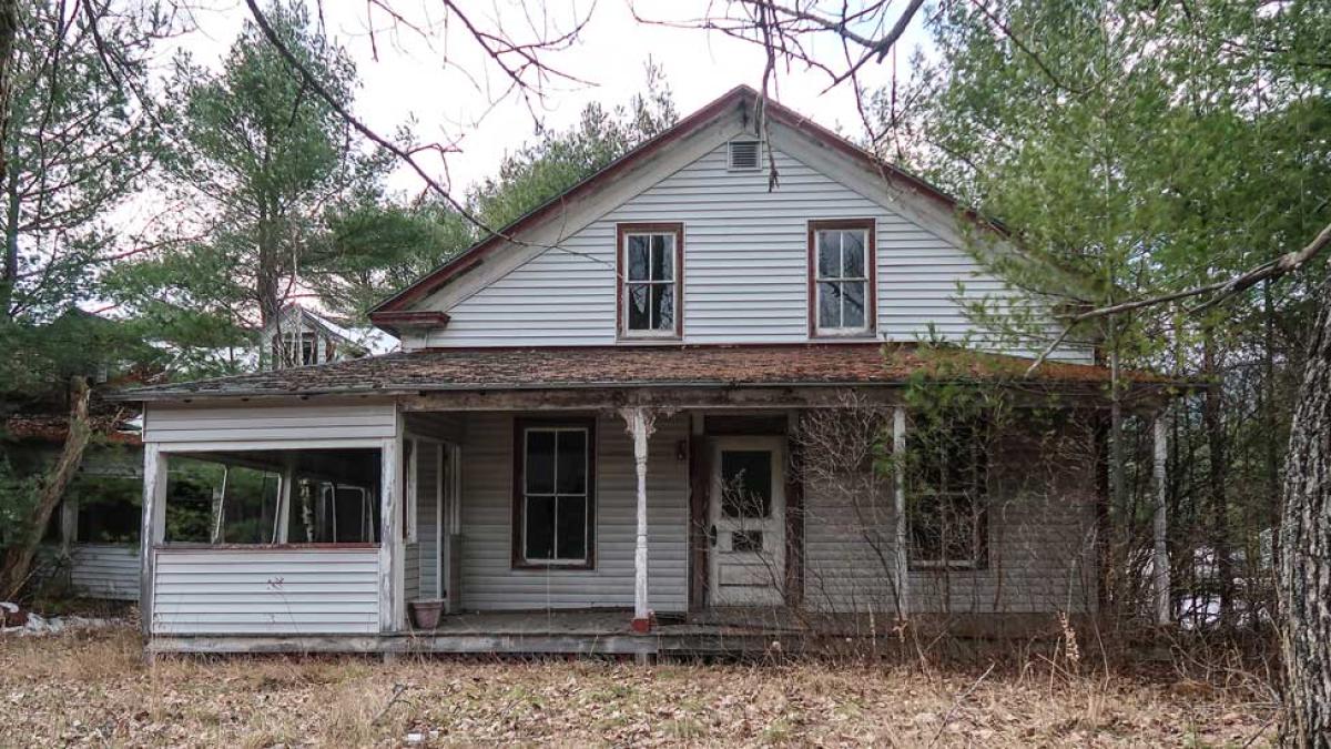 An abandoned and neglected house