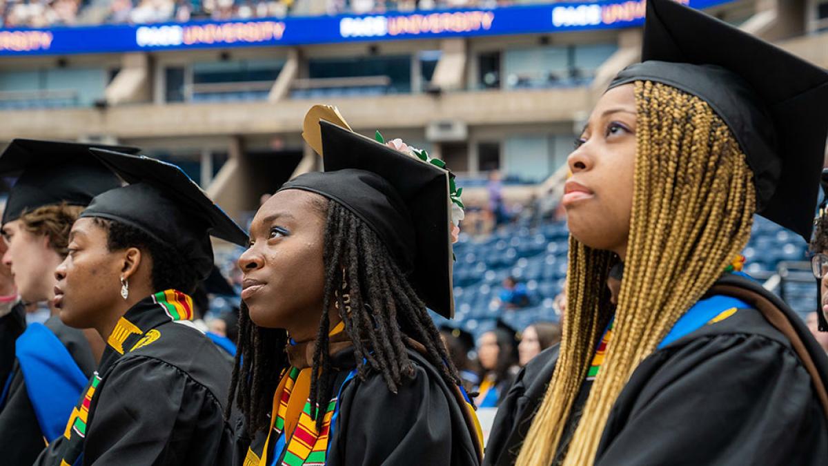 Pace University students at the 2024 commencement ceremony.