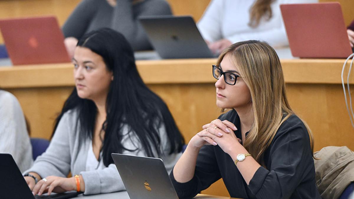 Haub students in lecture hall