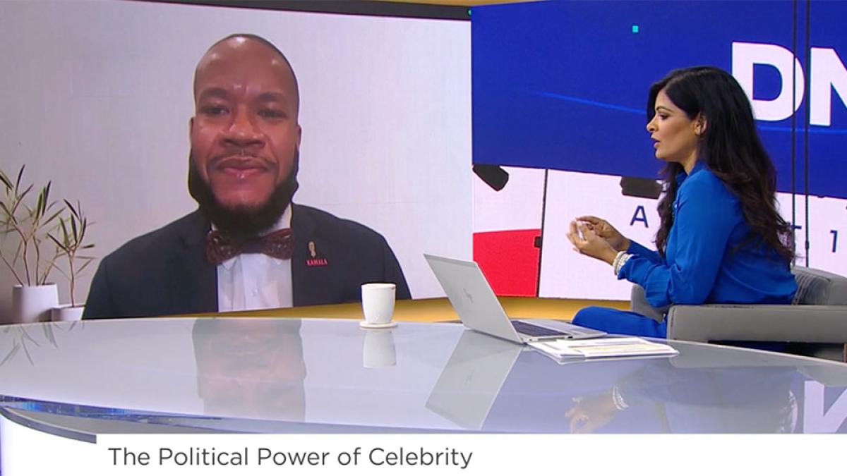 Pace University professor of communication and media studies Melvin Williams, PhD, being interviewed on CBC: Your Morning, Canada's national morning show.