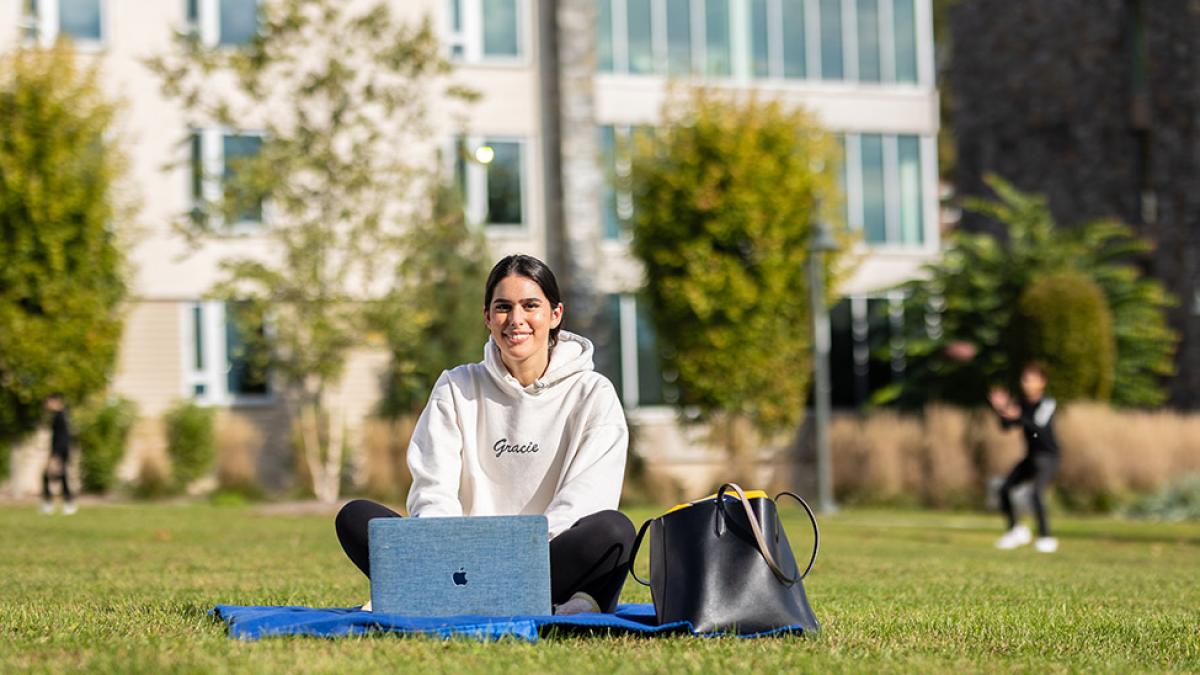 Pace Student at the Westchester Campus