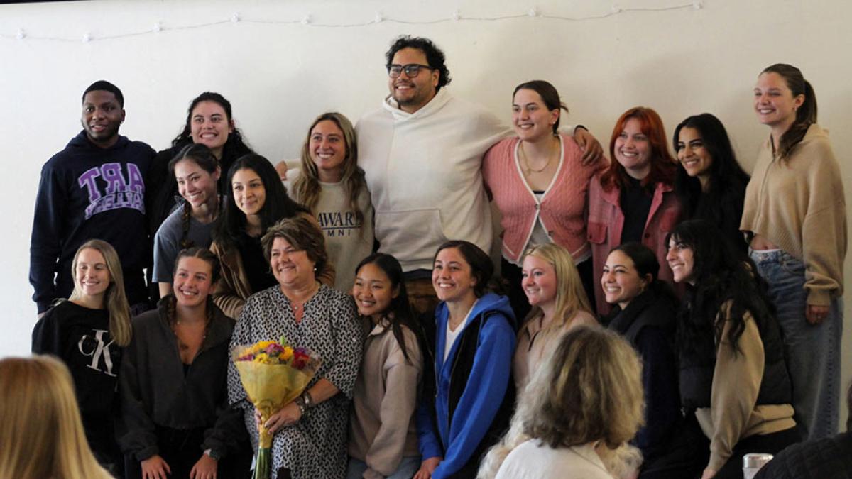 college of health professions Dr. Jennifer Tokash with Occupational Therapy students.