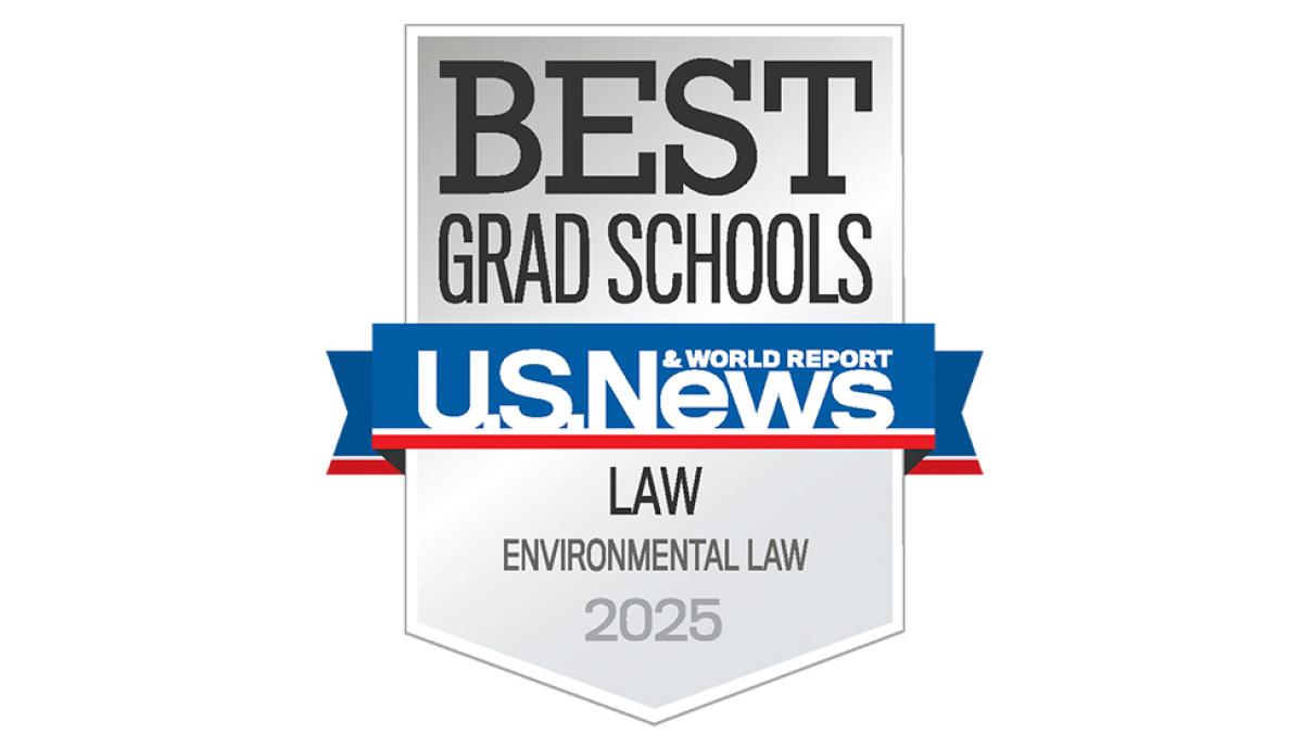 US News Graphic Announcing Haub Law's #1 status for Environmental Law in 2025