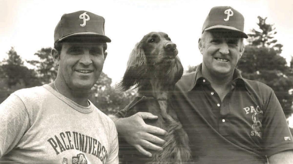 A real Pace Setter, flanked by football coaches Carmine Limone (left) and John Hagen (right), from the early 1980s.
