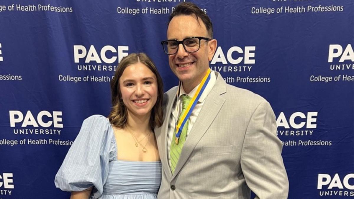 Frank and Sofia Speranza at Frank's pinning ceremony