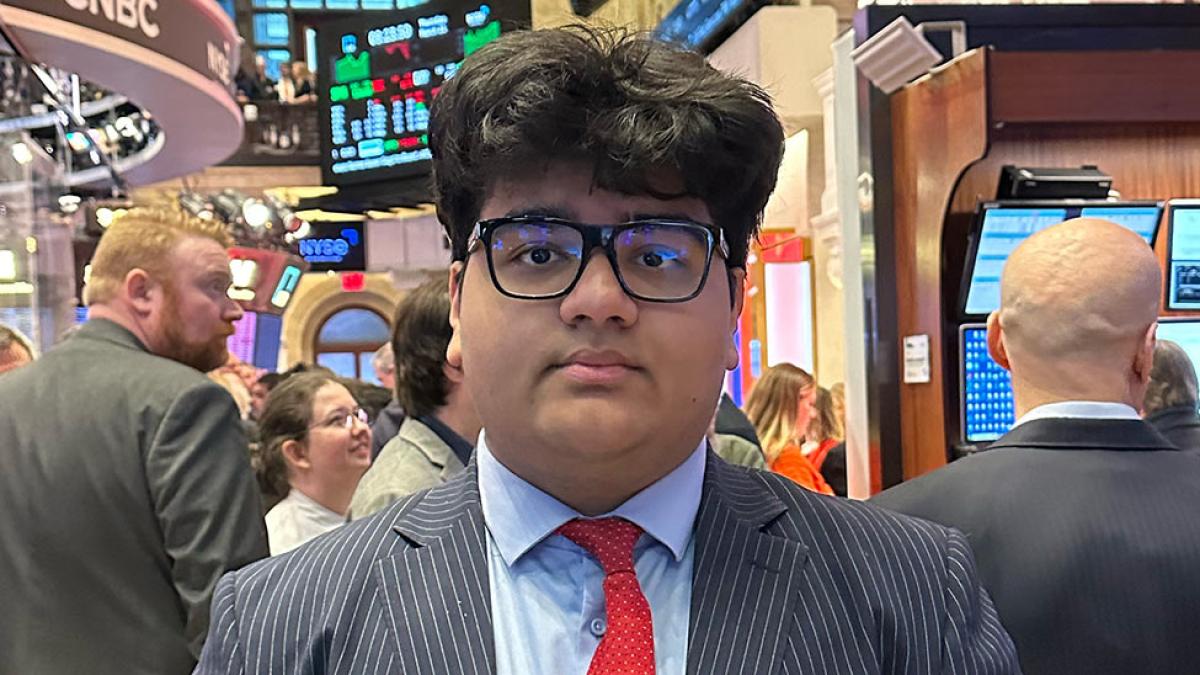 Nishchay Ingale, student at Pace University's Lubin School of Business.