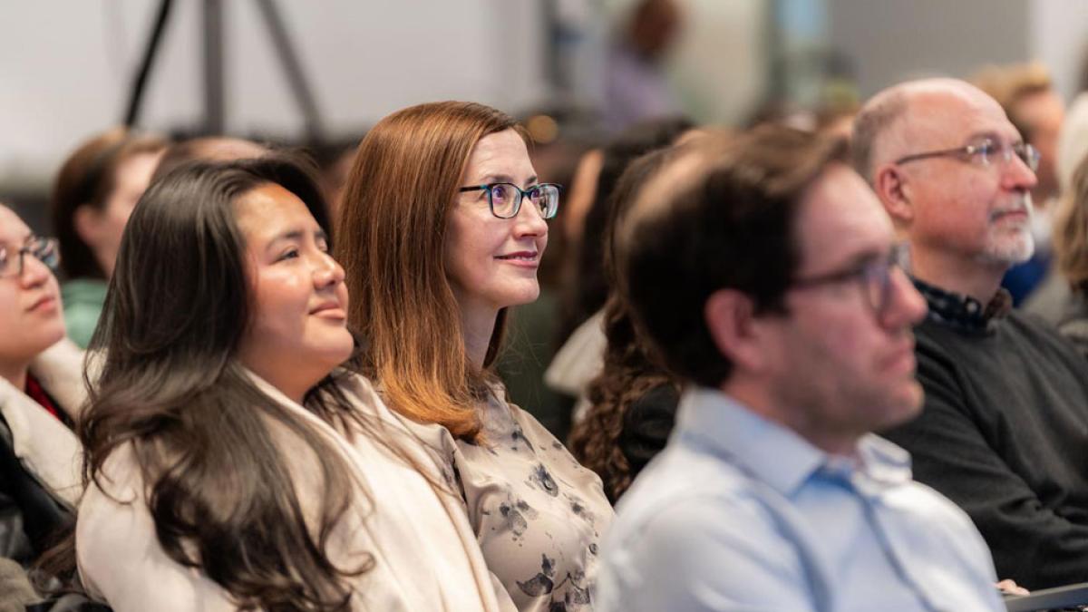 Group of people at a conference.