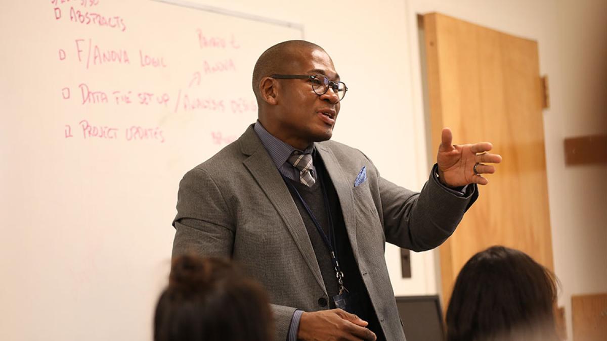Pace University Psychology professor Christopher Godfrey