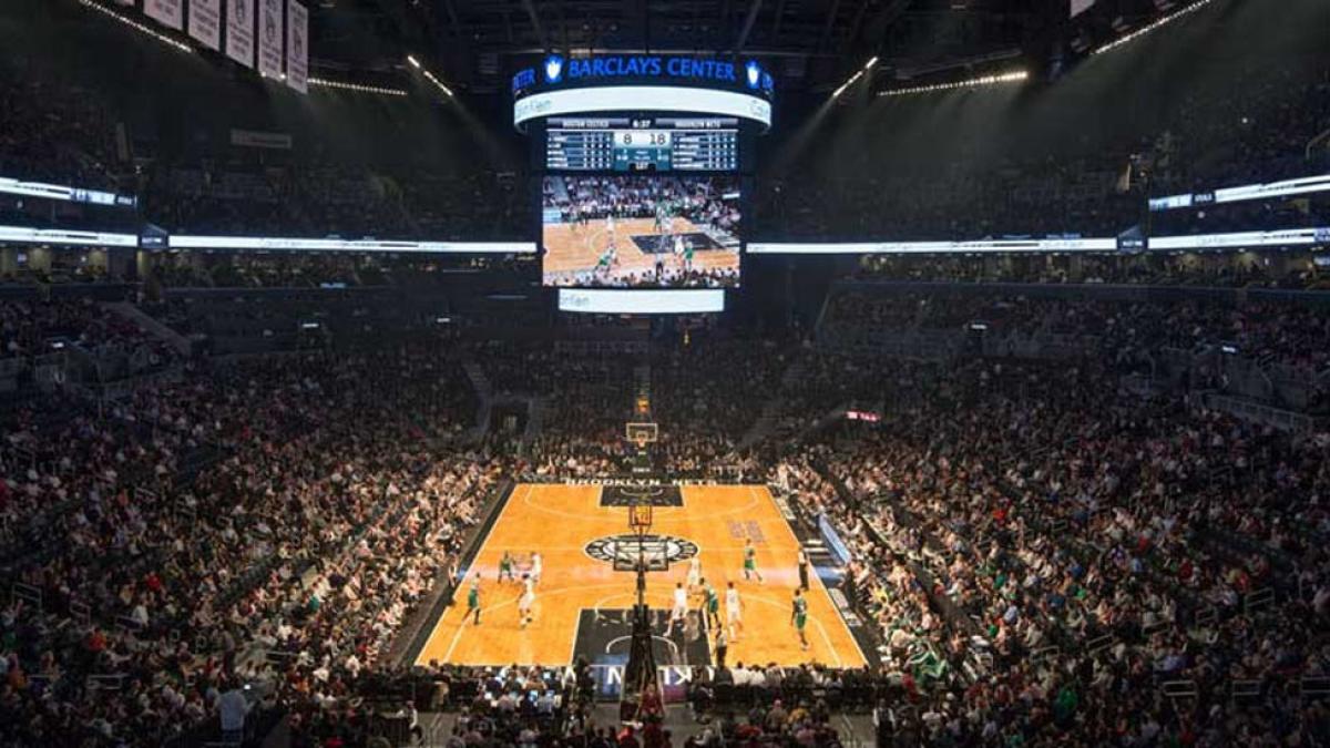 Basketball game at the Barclays Center.