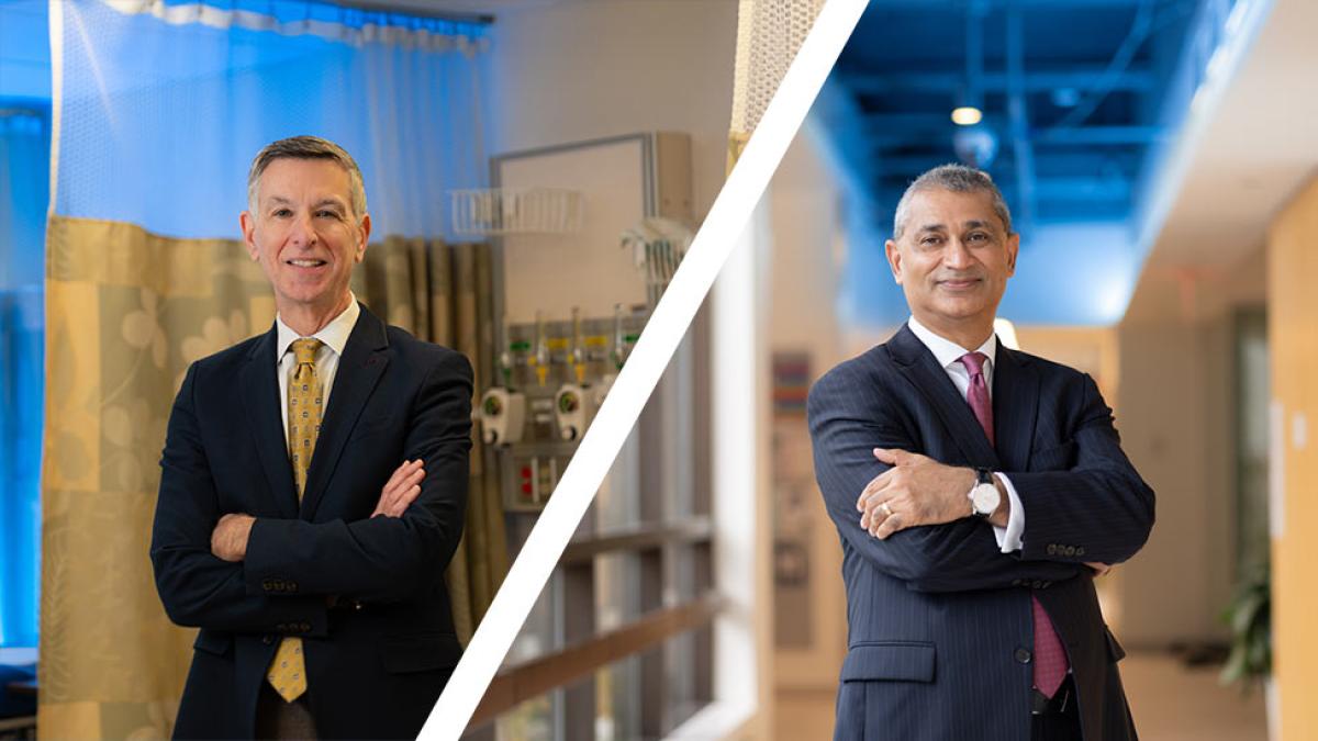 Dean Goldstein and Dean Khorana wearing suits in a composite image.