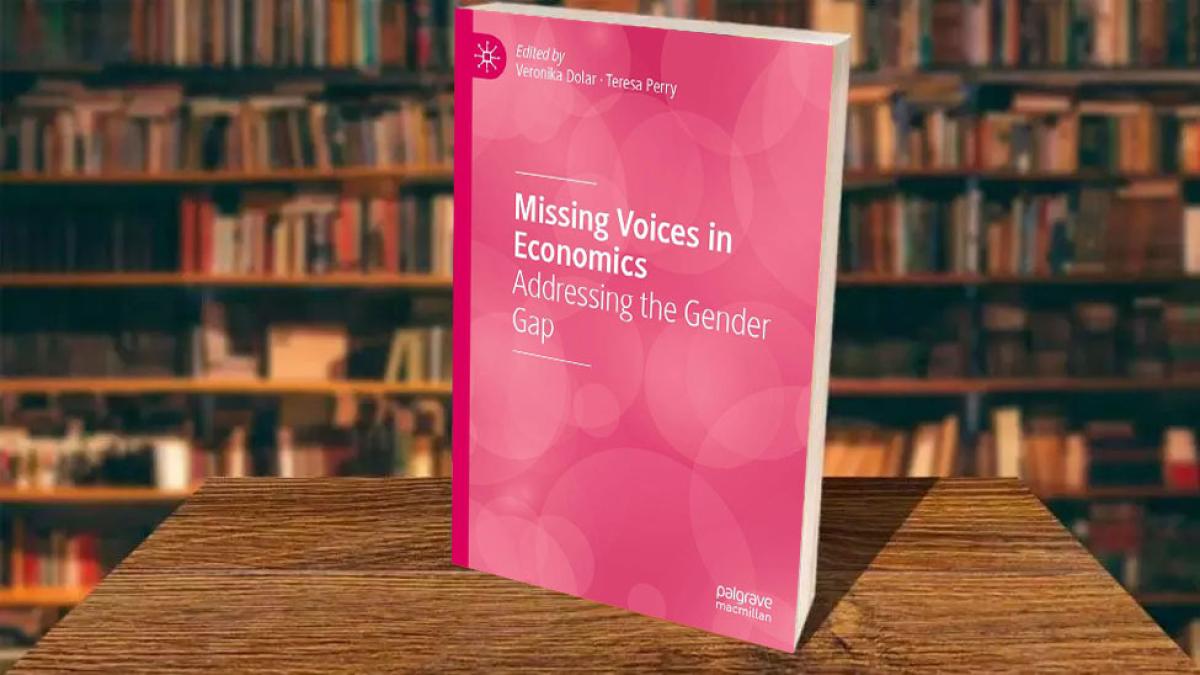 Book cover of Missing Voices in Economics by Pace University Economics professor Veronika Dolar