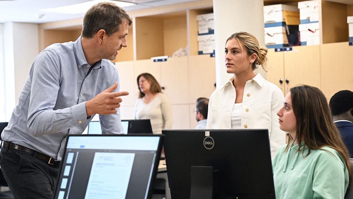 Elisabeth Haub School of Law Food law professor with students in clinic