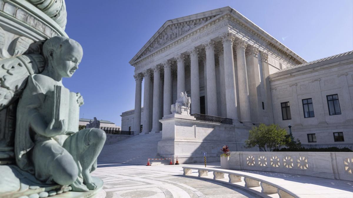 Supreme Court building of the USA.