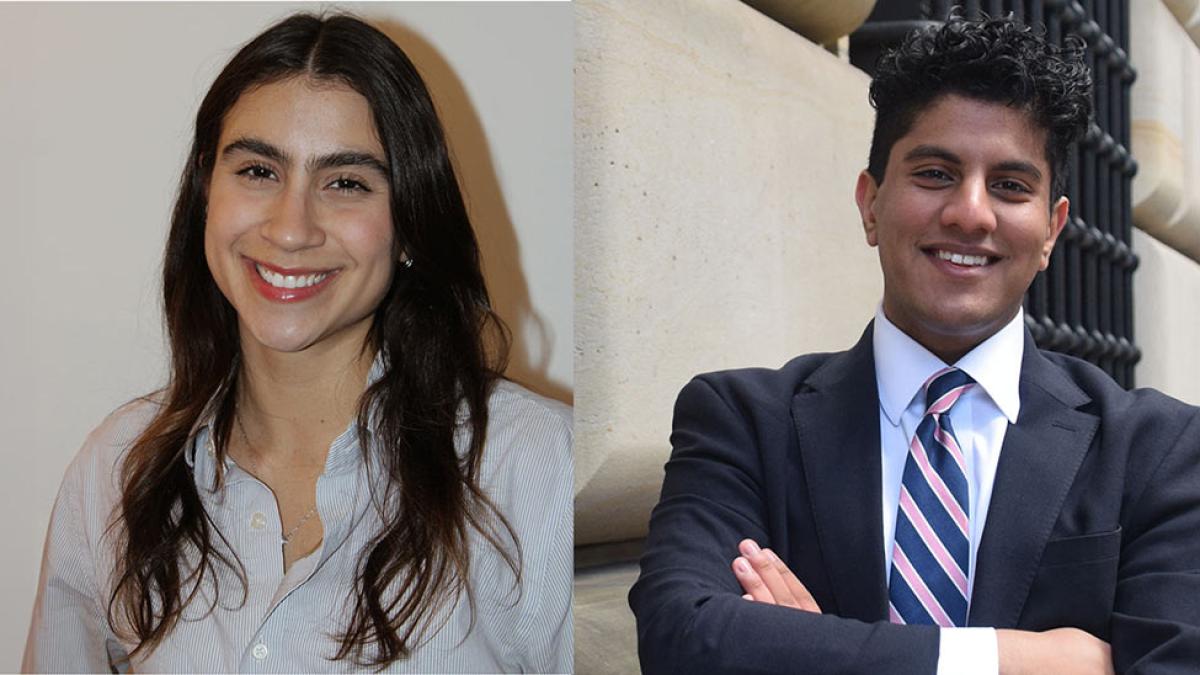 Split screen of Pace University class of 2026 commencement student speakers