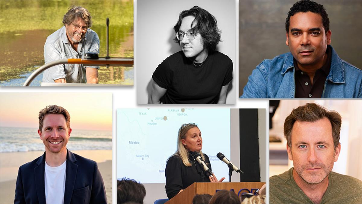 Collage featuring six faculty members at Pace University.