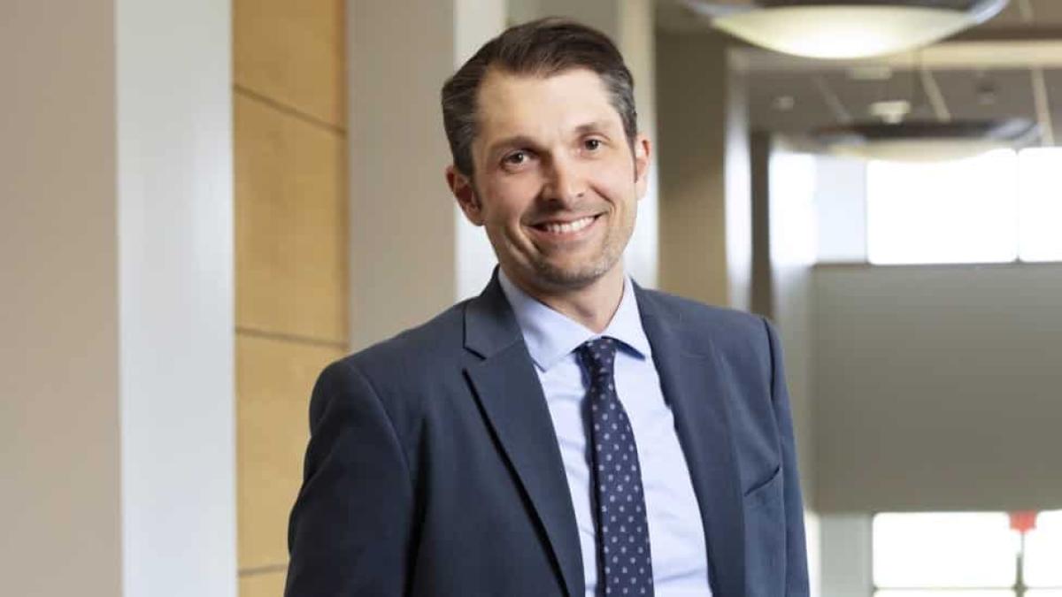 Professor Jason J. Czarnezki standing in Ottinger Hall at Haub Law