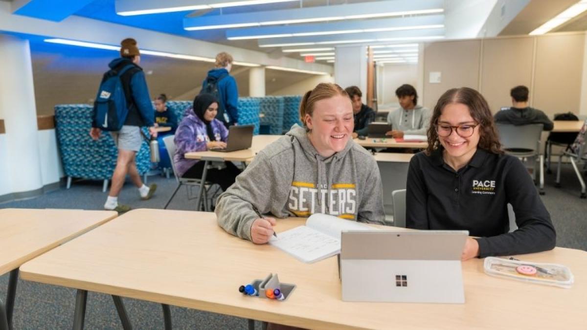 Tutor helping a student
