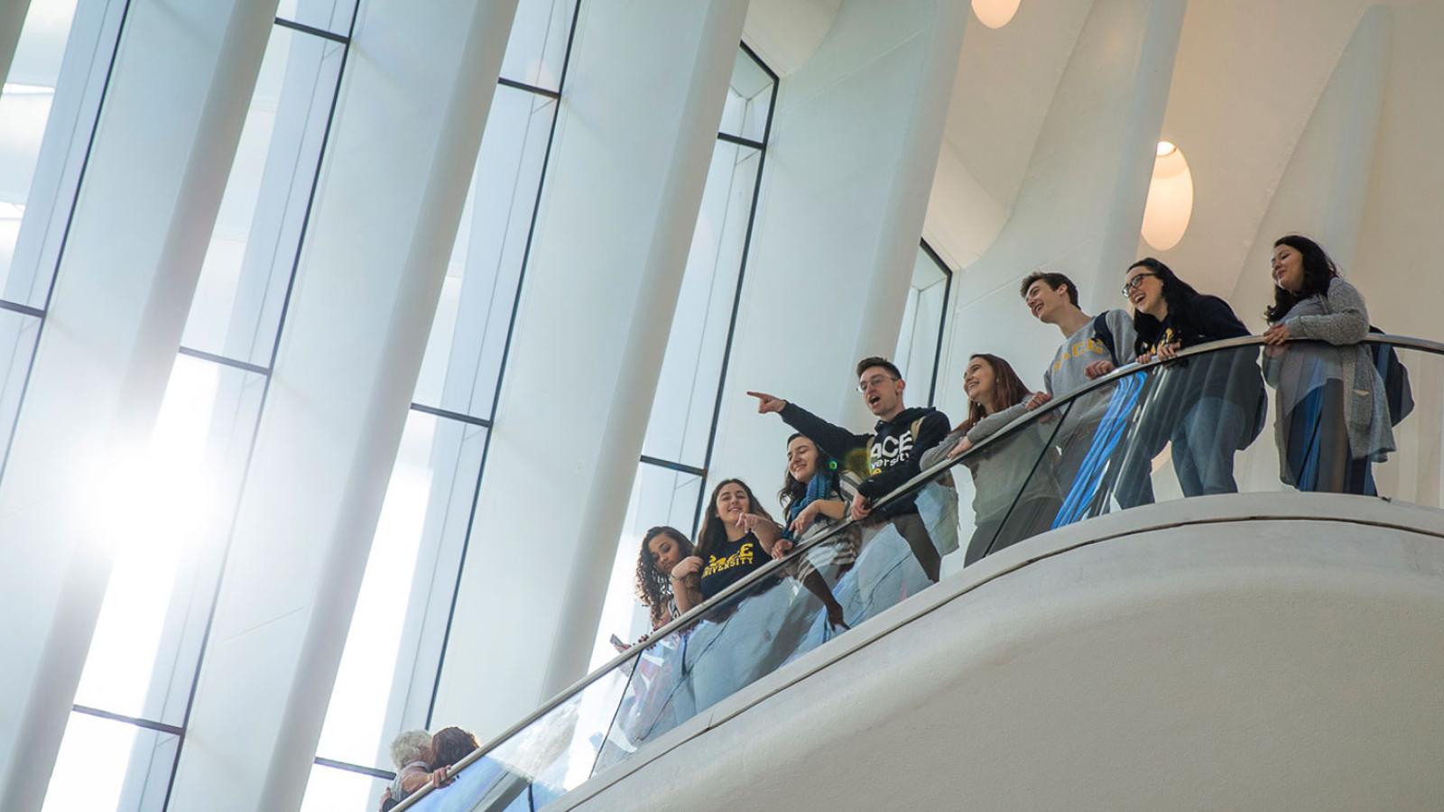 Group of students smiling.