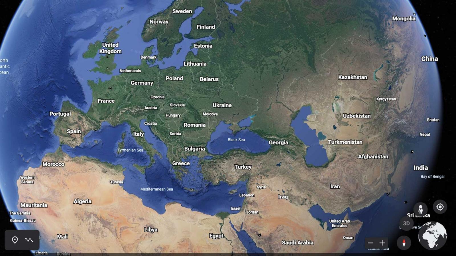 virtual map of the world