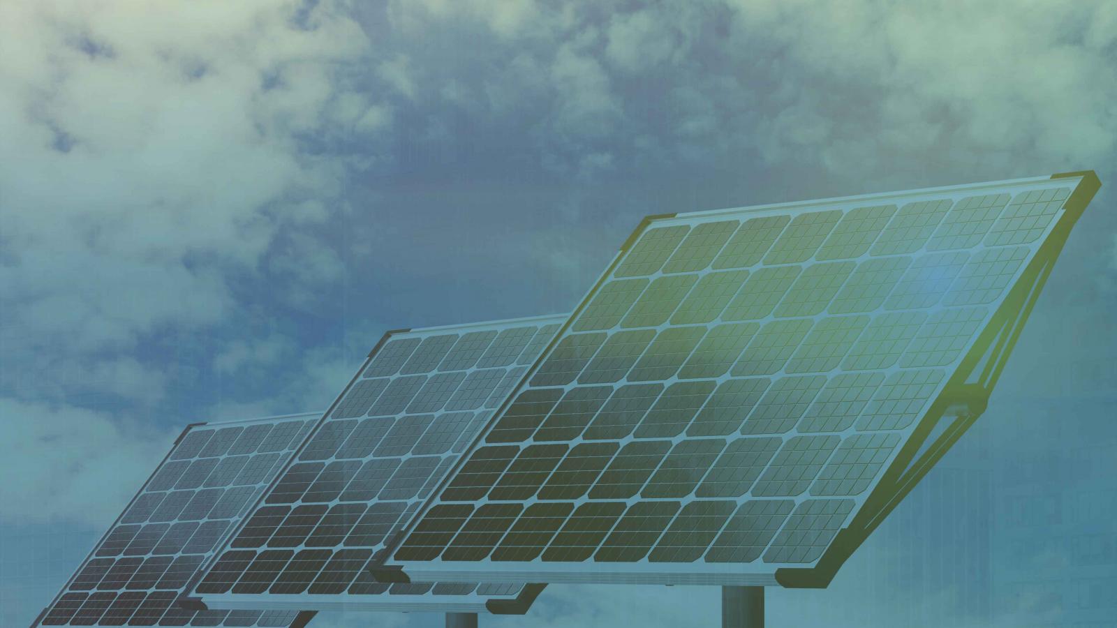 blue solar energy panels