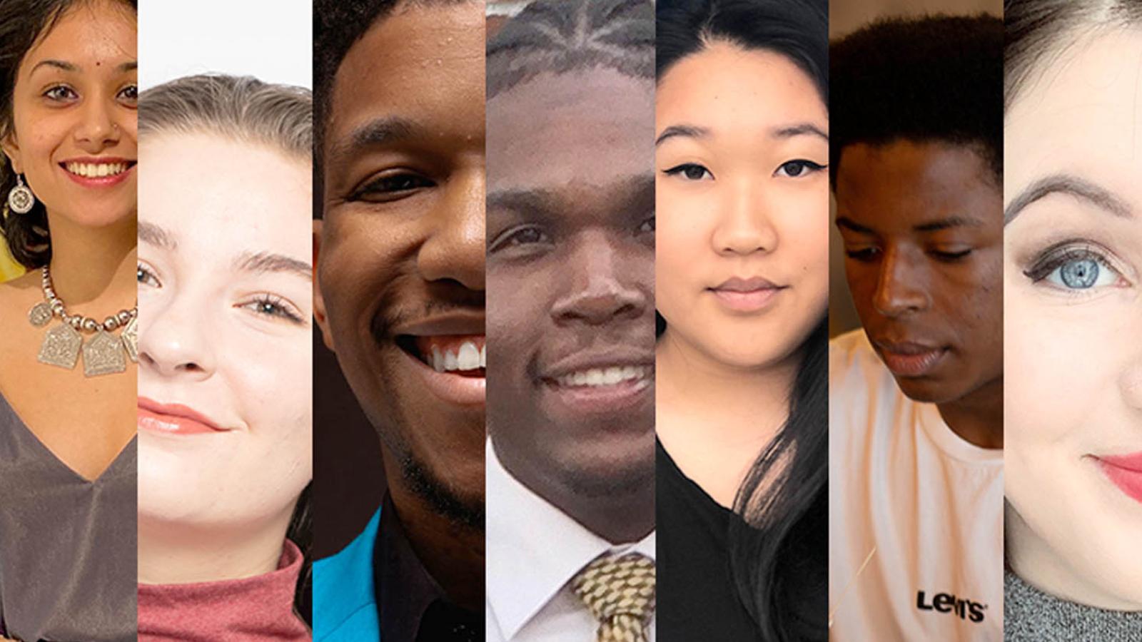 A collage of different faces