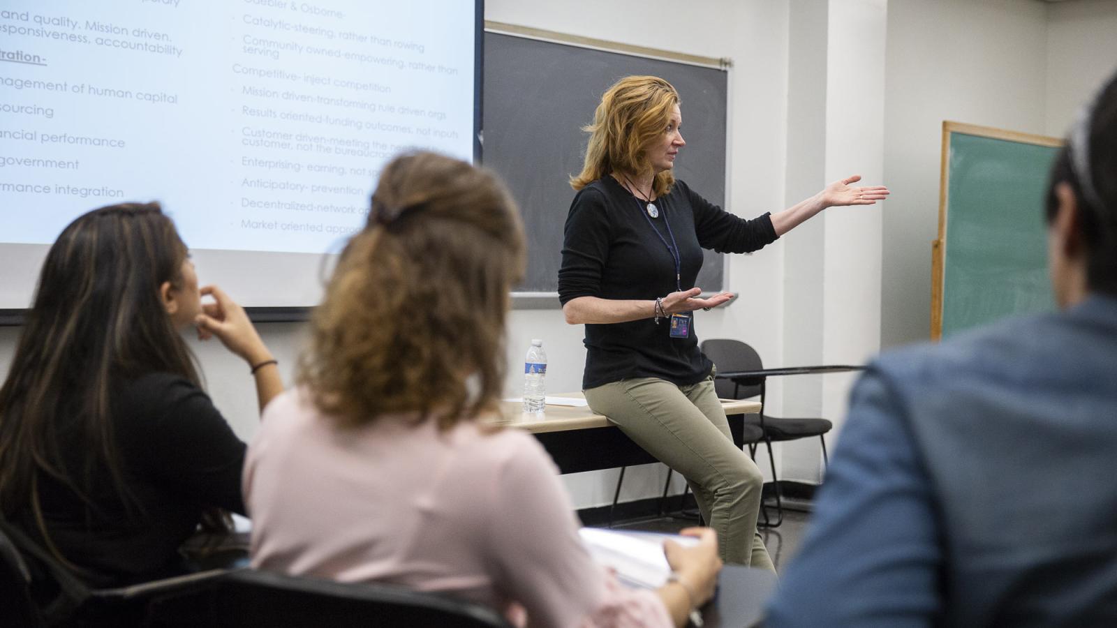 professor lecturing a class