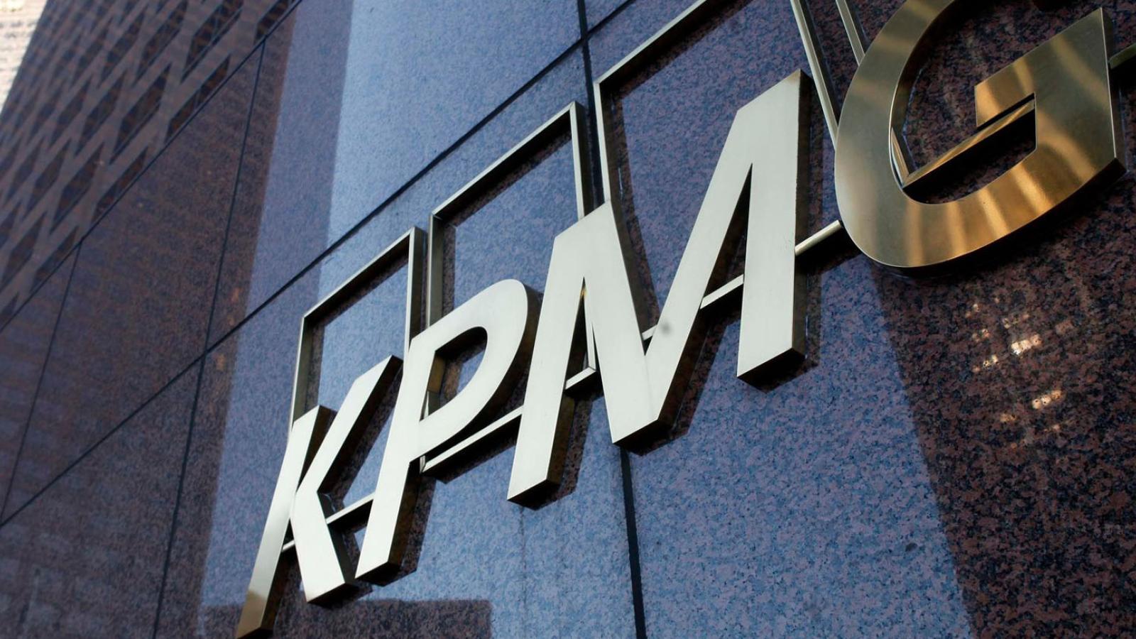 office building with exterior KPMG sign