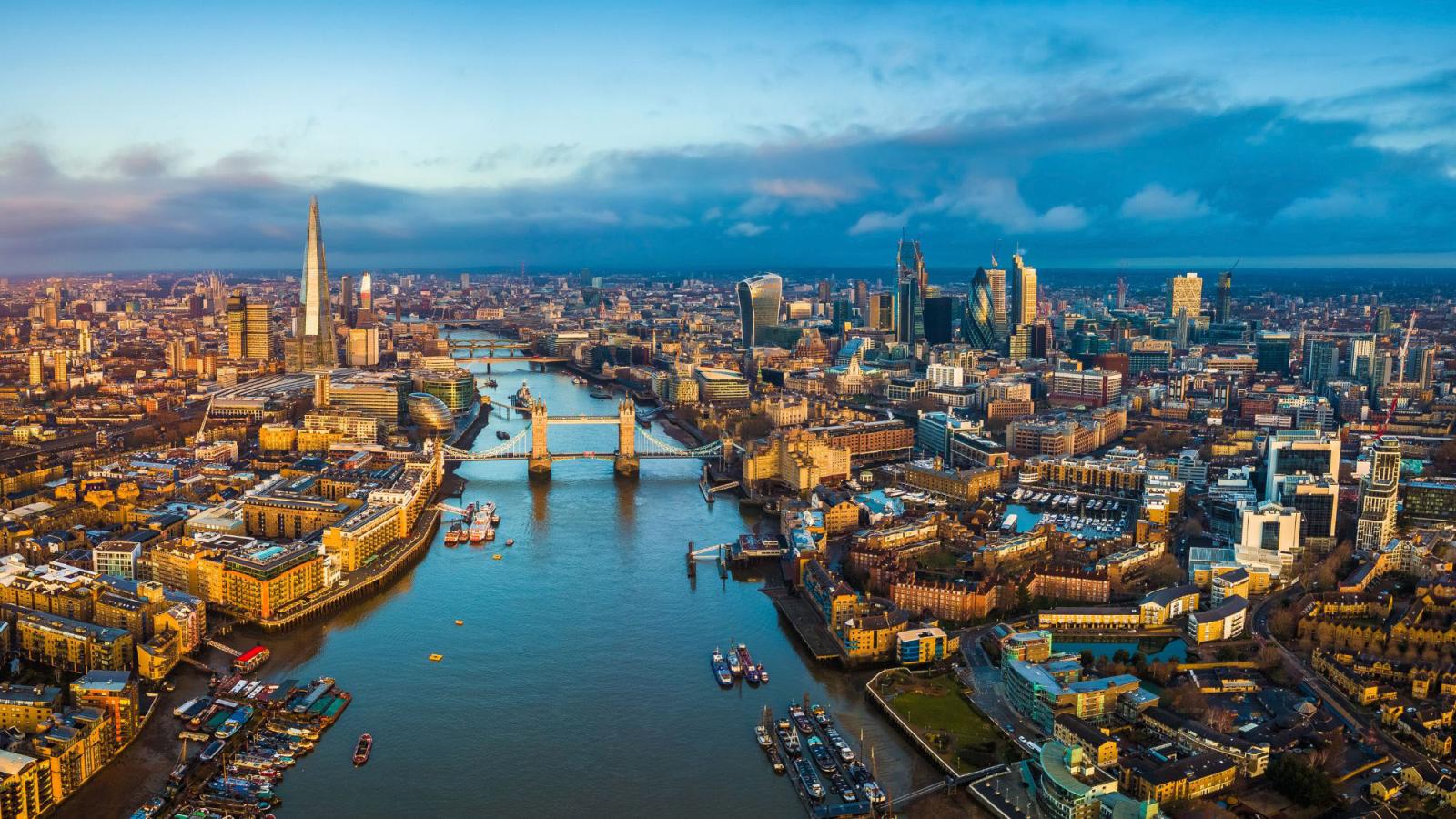 aerial view of London