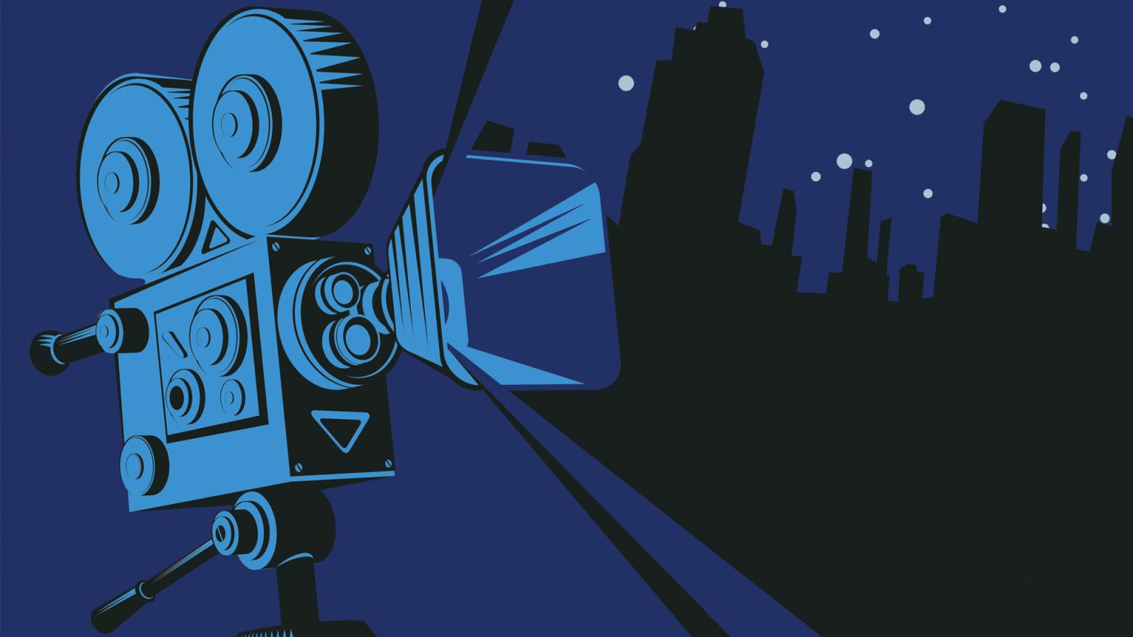 illustration of an vintage film camera