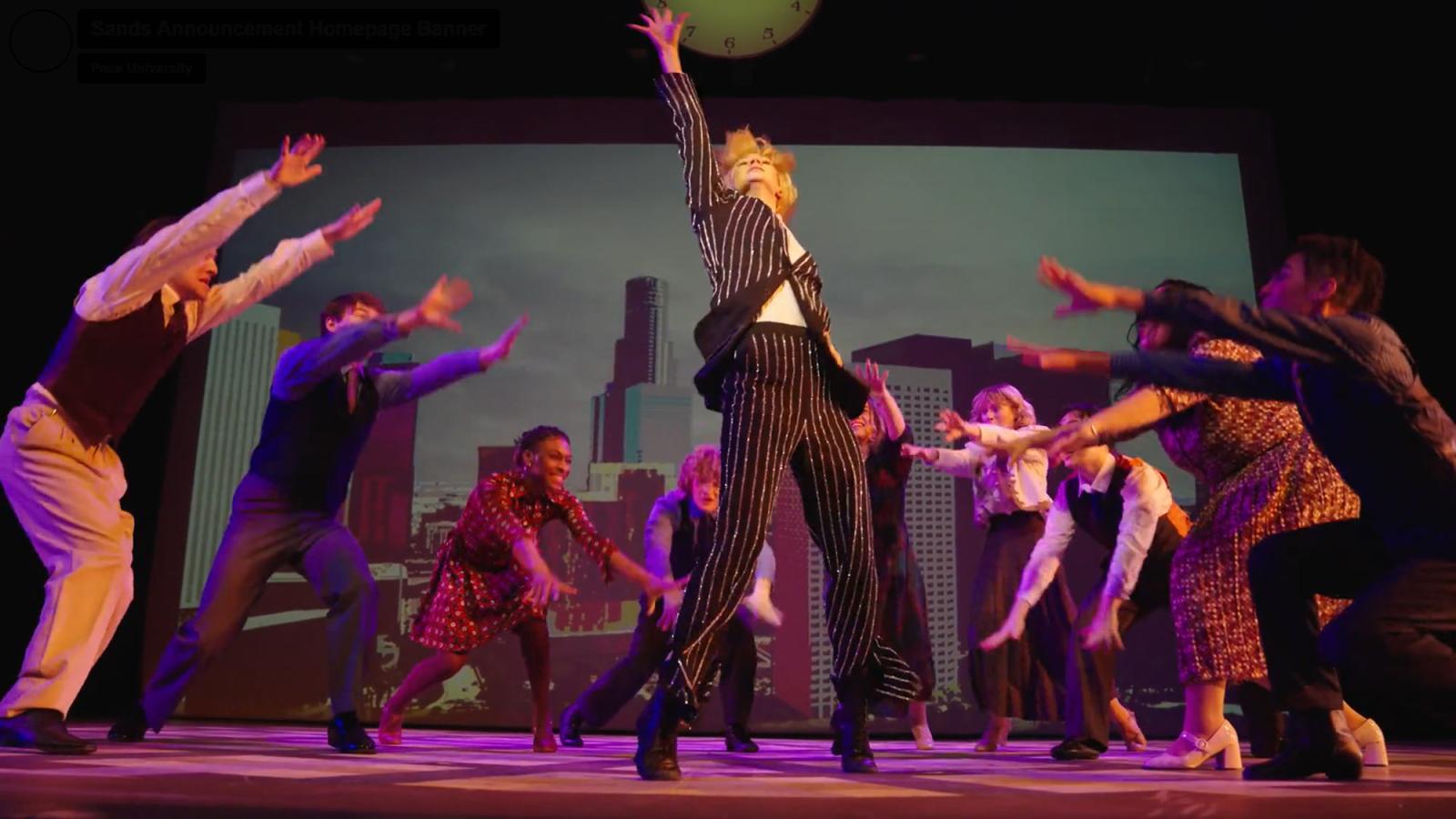 Performers on stage at the Pace University School of Performing Arts