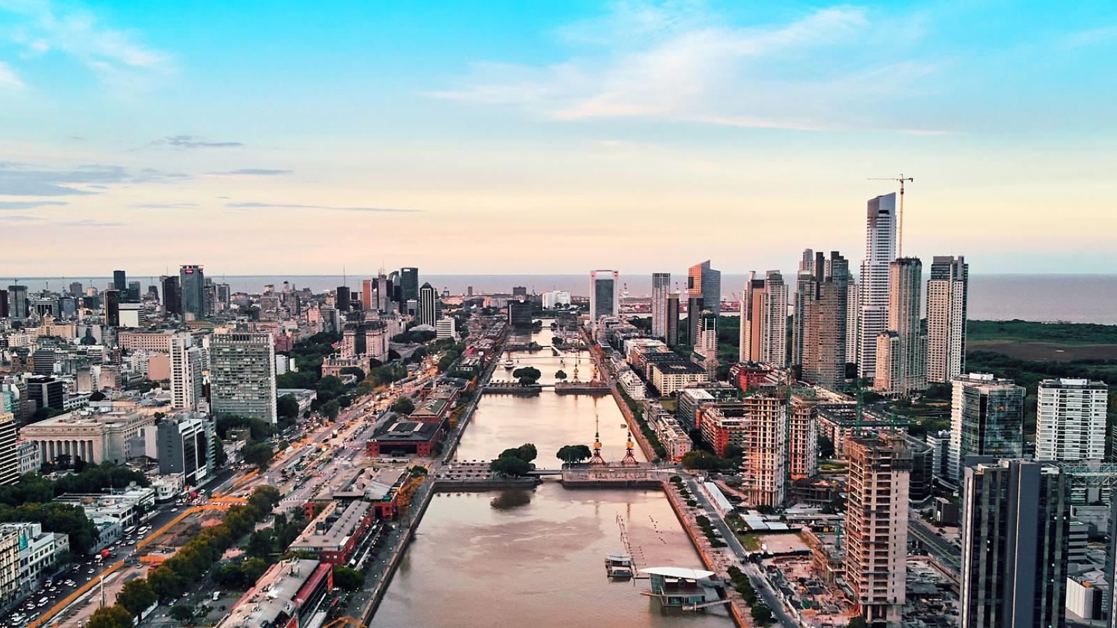 aerial view of Buenos Aires, Argentina